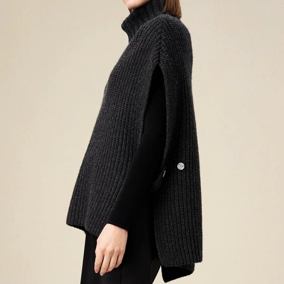 Uchuu Boiled Wool Relaxed Fit Hi-Lo Vest - One Size - Picture 10 of 12